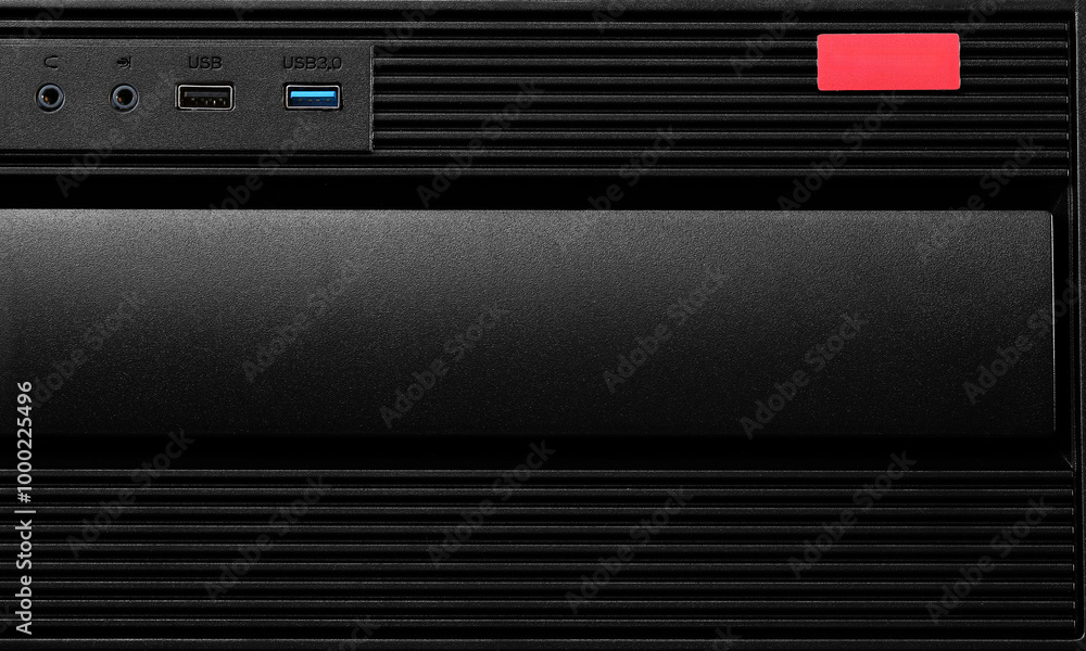 Modern Computer Case with USB Ports and Design Elements Modern Computer Case with USB Ports and Design Elements