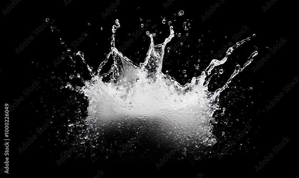 water splash on black background water splash on black background