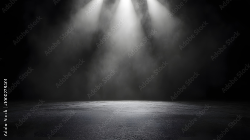 High-Contrast Black Spotlight Studio Background High-Contrast Black Spotlight Studio Background