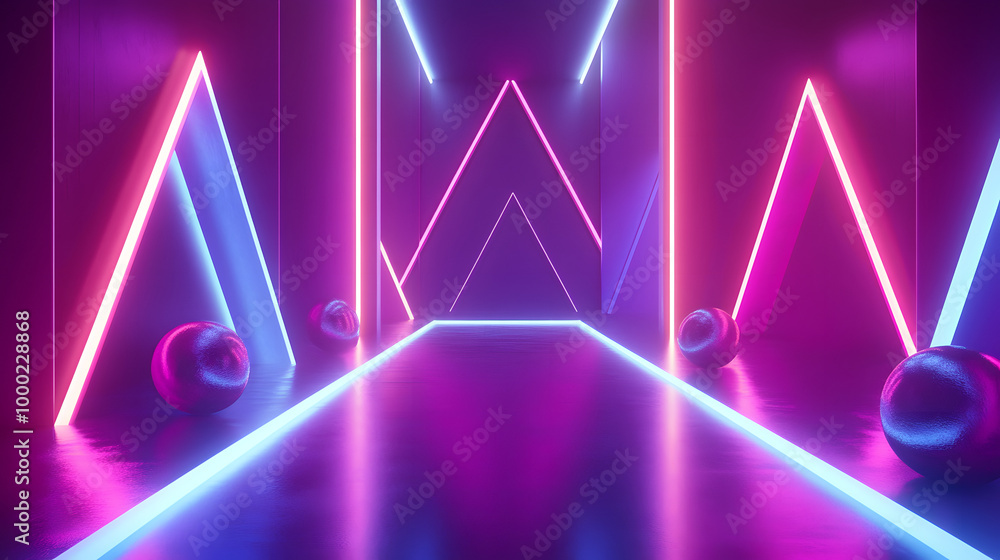 Neon Geometric Studio Background Neon Geometric Studio Background