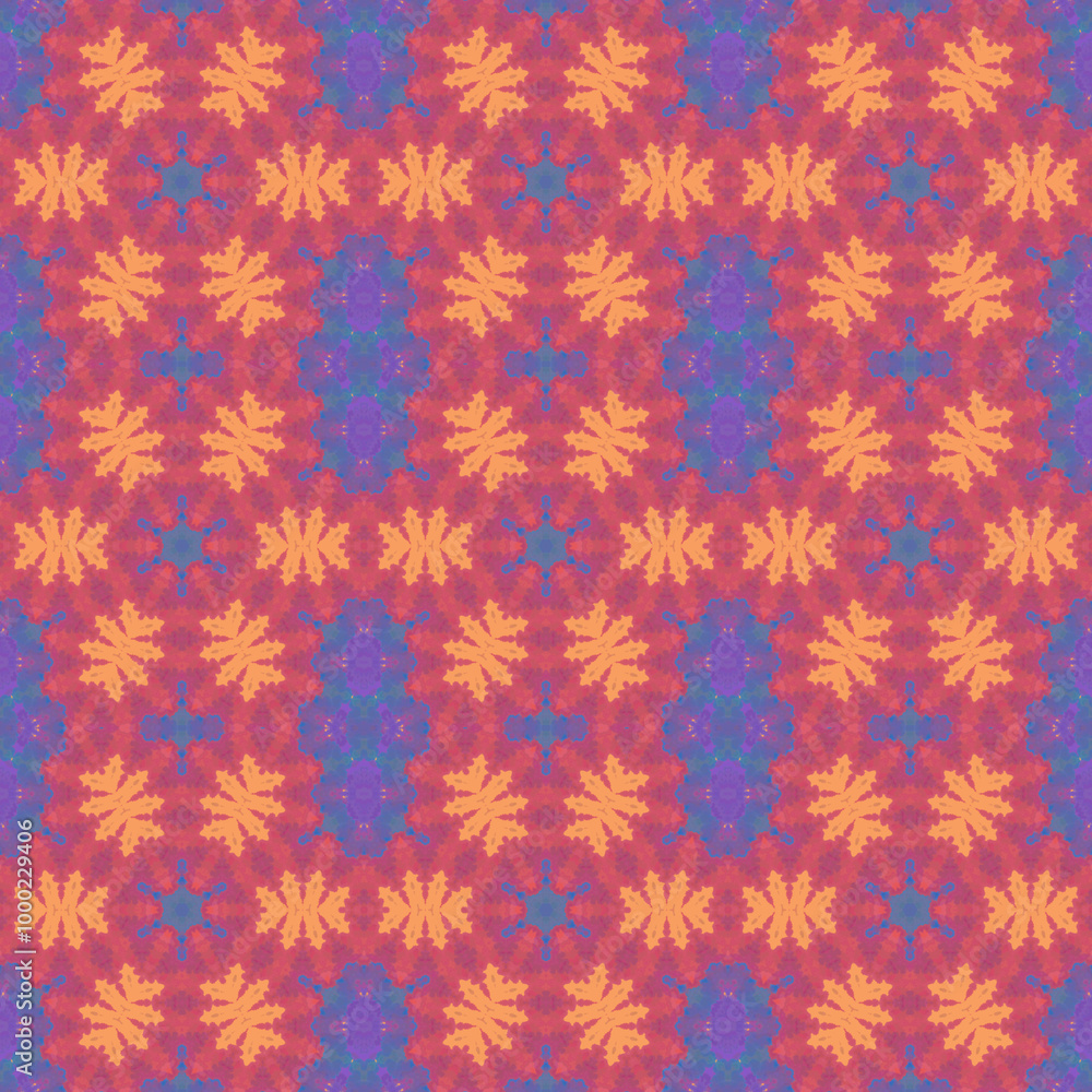 Patrón sin costuras efecto caleidoscopio, geométrico, colores. Simétrico. Estampa. Patrón sin costuras efecto caleidoscopio, geométrico, colores. Simétrico. Estampa.