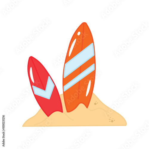 surfing boards illustration