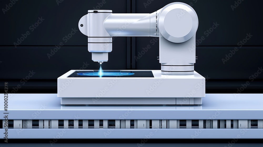Advanced AI Robot Arm in Modern Laboratory Setting Advanced AI Robot Arm in Modern Laboratory Setting