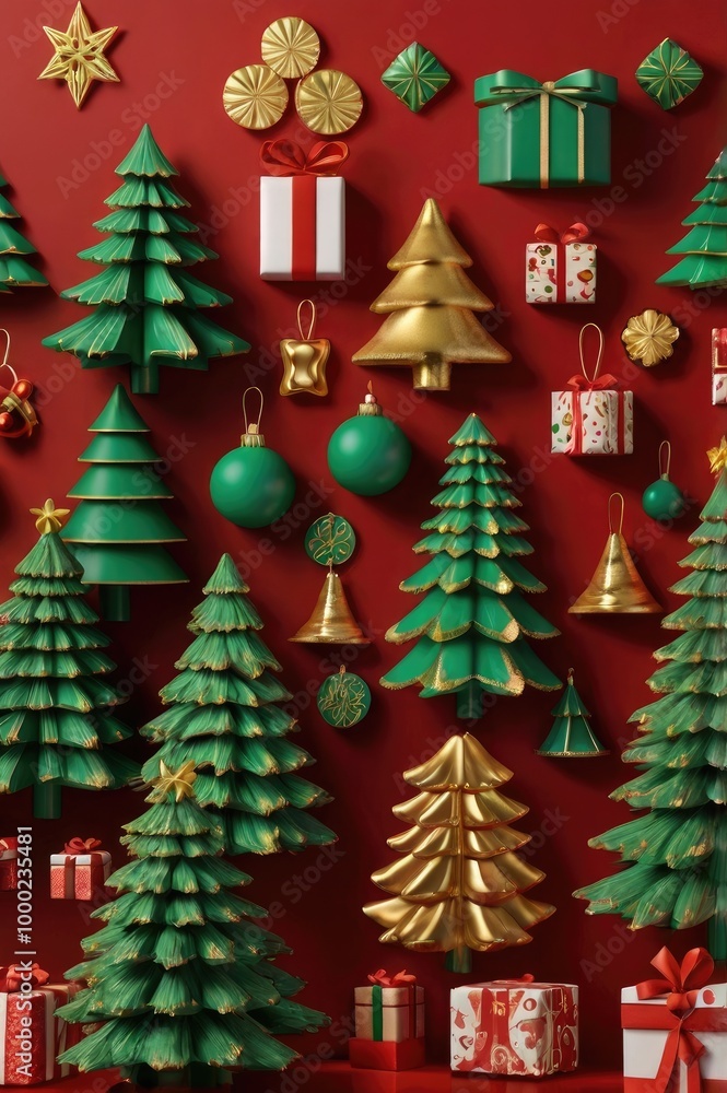 3d miniature chrismast tree 3d miniature chrismast tree