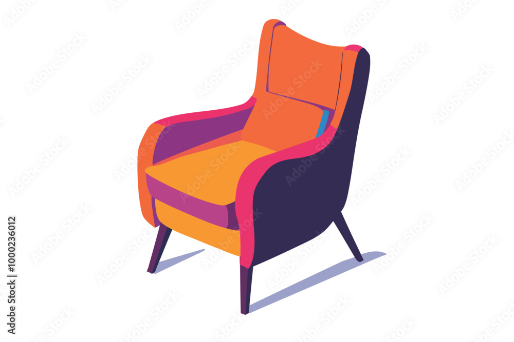 Accent Chair isolated illustration Accent Chair isolated illustration