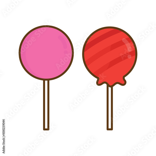 lollipops on white background