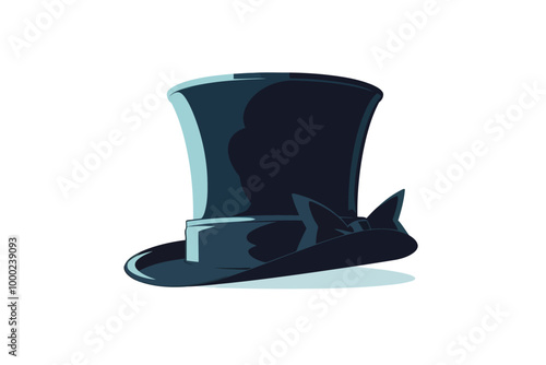 Top Hat isolated illustration