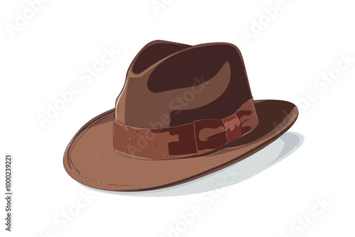 Trilby isolated illustration