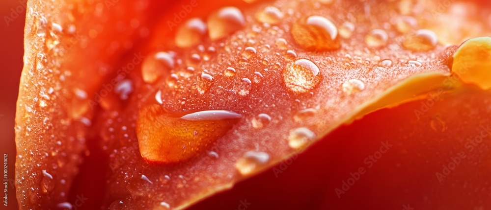 petals dotted with water droplets, center in focus petals dotted with water droplets, center in focus