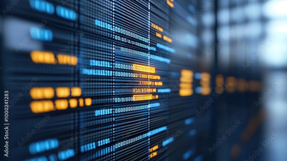 Digital representation of big data flowing through servers, creating predictive insights for business solutions Digital representation of big data flowing through servers, creating predictive insights for business solutions