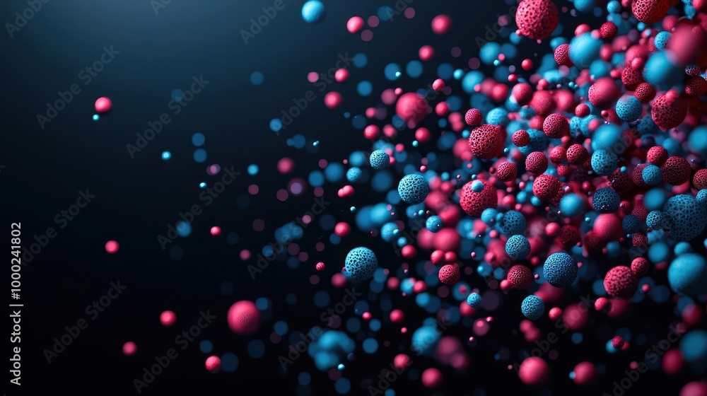 3D representation of big data clusters analyzed through predictive algorithms, forming patterns and insights