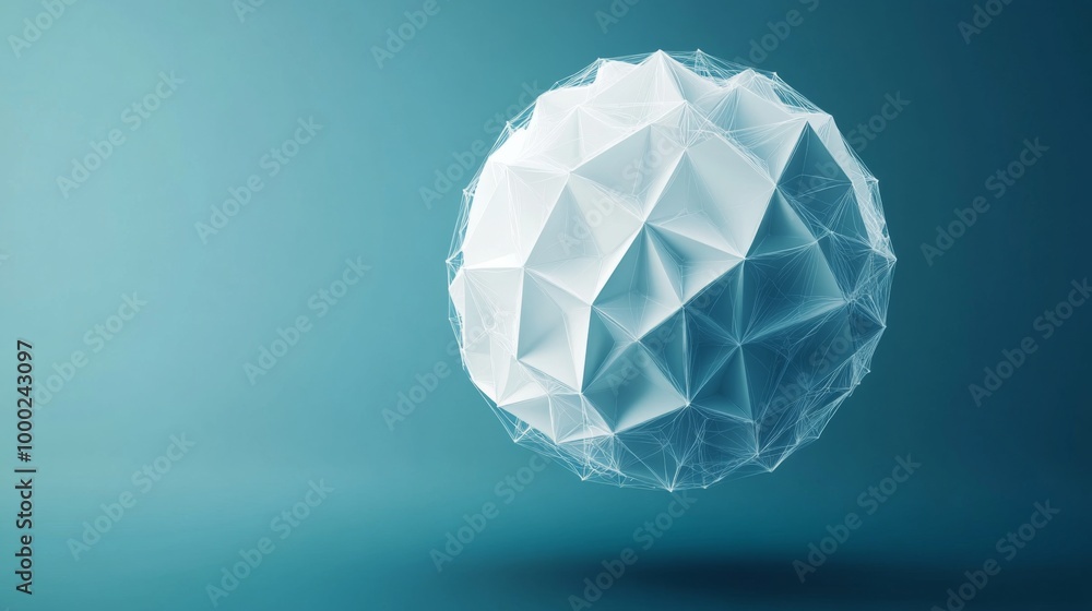 Abstract 3D Geometric Sphere in Blue:
3D Abstract 3D Geometric Sphere in Blue:
3D
