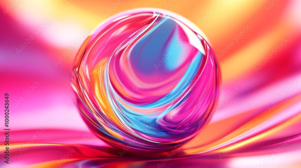 Abstract Colorful 3D Egg Abstract Colorful 3D Egg