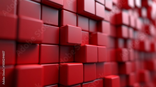 Red Cubic Pattern