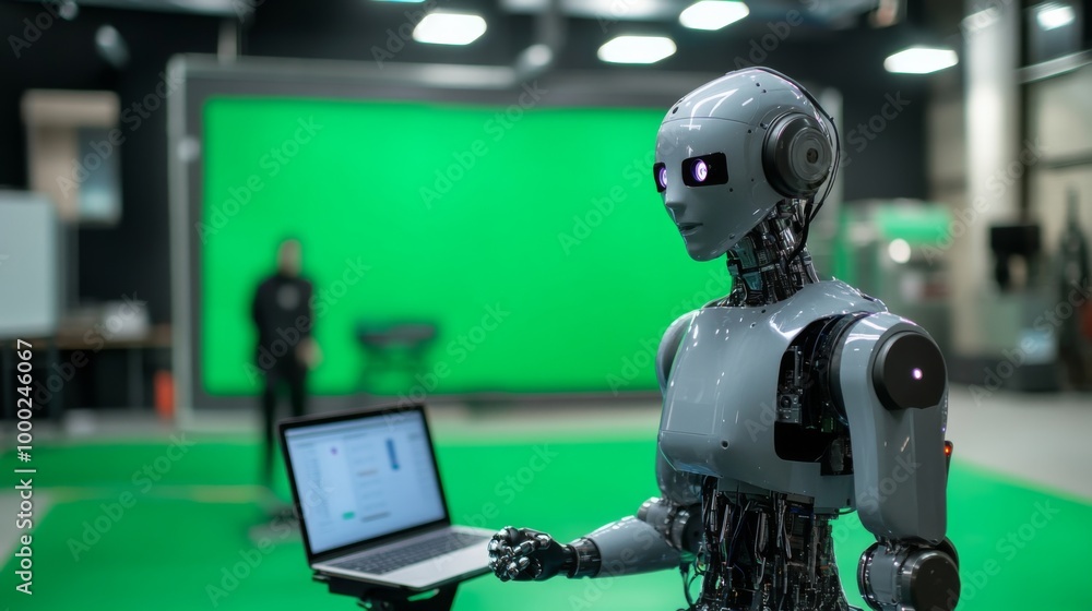 Humanoid Robot in Technology Studio Humanoid Robot in Technology Studio