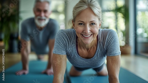Older Adults Practicing Yoga