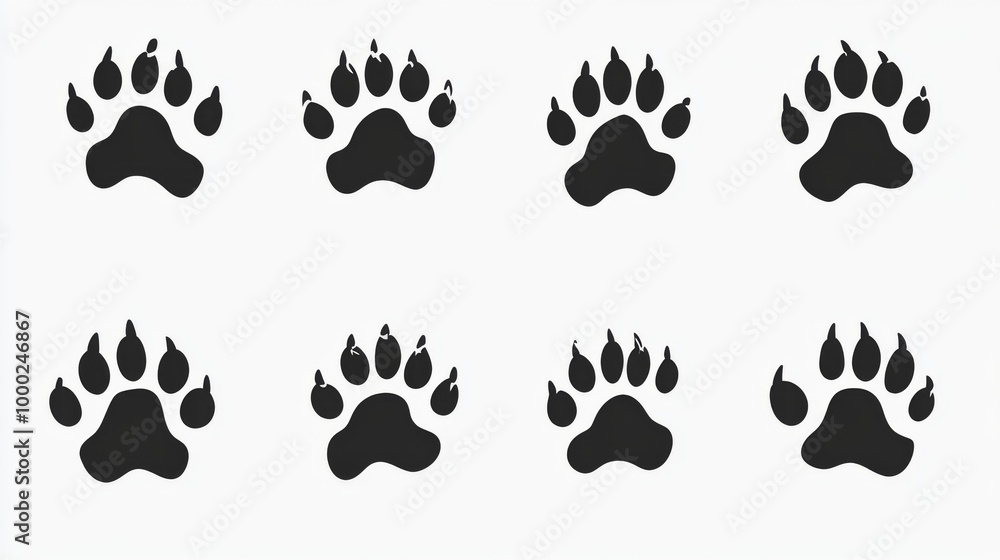 Animal Paw Prints Vector Animal Paw Prints Vector