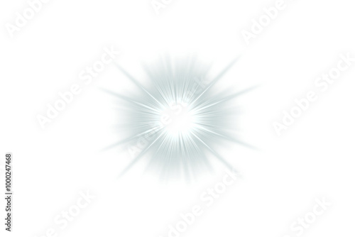 White light flare Sparkle star on transparent background. White light beam shine effect. Light star glare shiny sparkle. Starburst. Flash light effects overlays. Festive decoration design elements