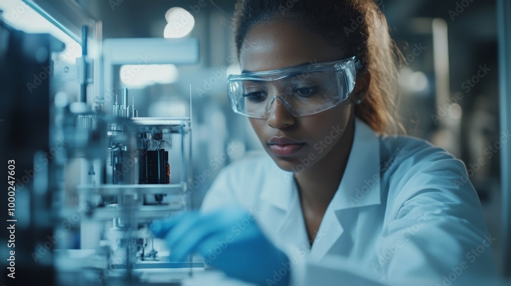 Female Scientist Working in Laboratory Female Scientist Working in Laboratory