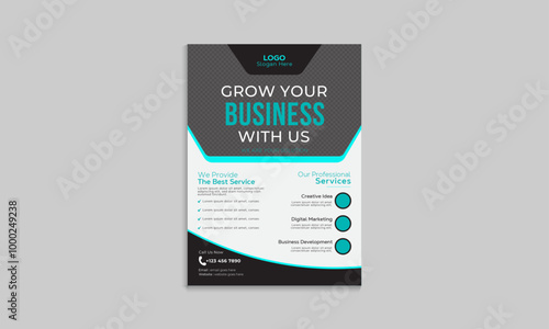 Business flyer design template set, corporate creative business flyer design or poster design fo business