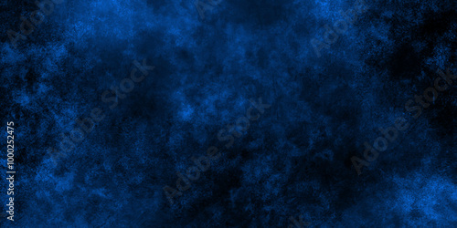 Abstract blue wall grunge background. Nebules blue texture decorative Venetian stucco for backgrounds. deep shiny blue and black dreamlike abstract fantasy under water background. dark blue concrete . photo