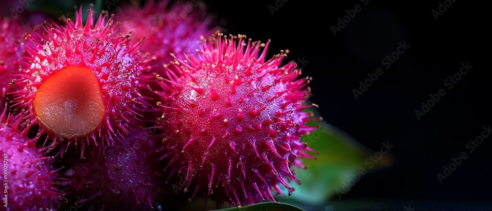 A tight shot of multiple flowers, petals dotted with water droplets, and a verdant leaf in the backdrop A tight shot of multiple flowers, petals dotted with water droplets, and a verdant leaf in the backdrop