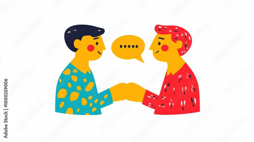 Obraz premium Effective communication and negotiation in business illustrated