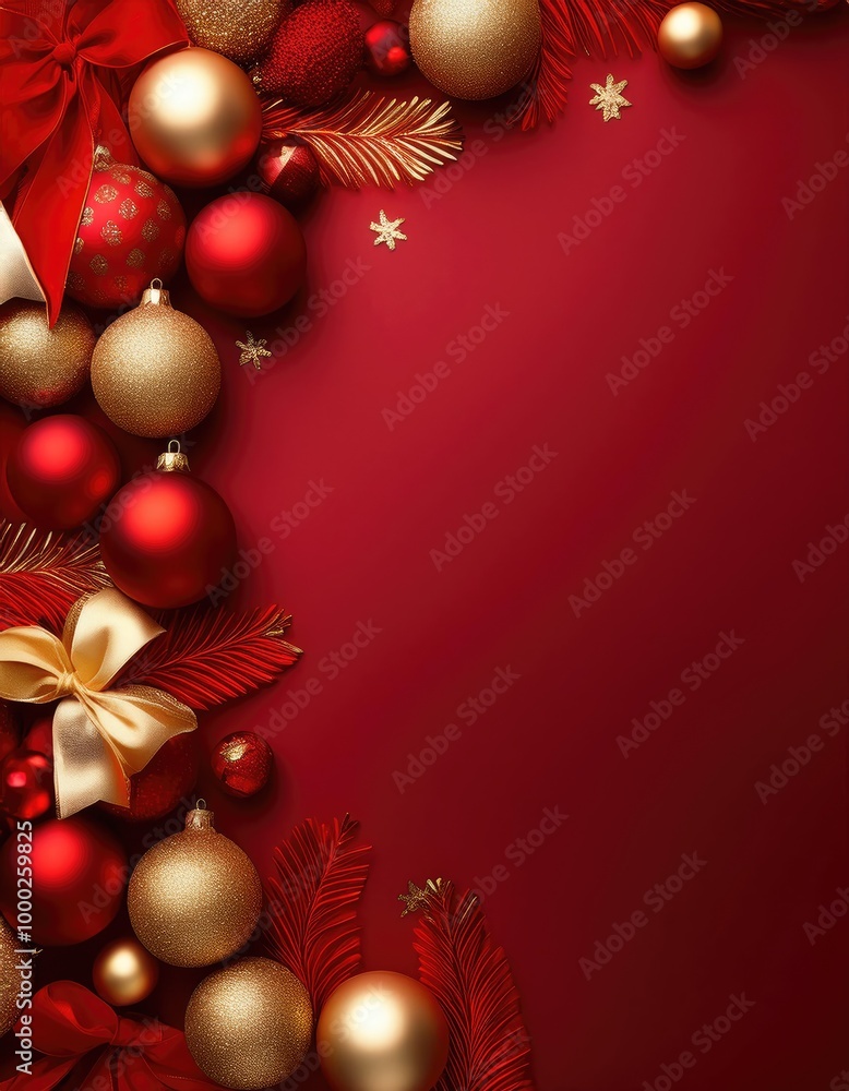Red and gold ornaments Red and gold ornaments