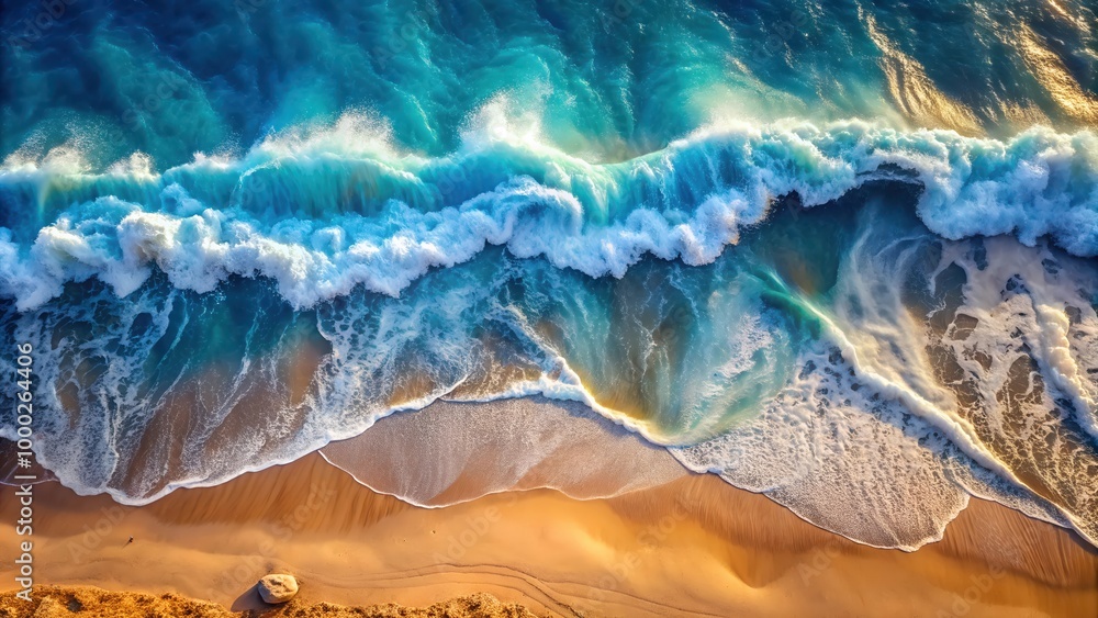Beautiful Tropical Beach with Waves Crashing,Golden Sand and Crystal Clear Ocean Water, A Serene Coastal Paradise Perfect for Digital Graphic Design Projects and Backgrounds Beautiful Tropical Beach with Waves Crashing,Golden Sand and Crystal Clear Ocean Water, A Serene Coastal Paradise Perfect for Digital Graphic Design Projects and Backgrounds