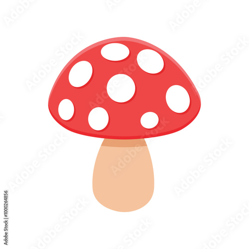 Mushroom icon in flat style. Boletus vector illustration on isolated background. Nature food sign business concept.