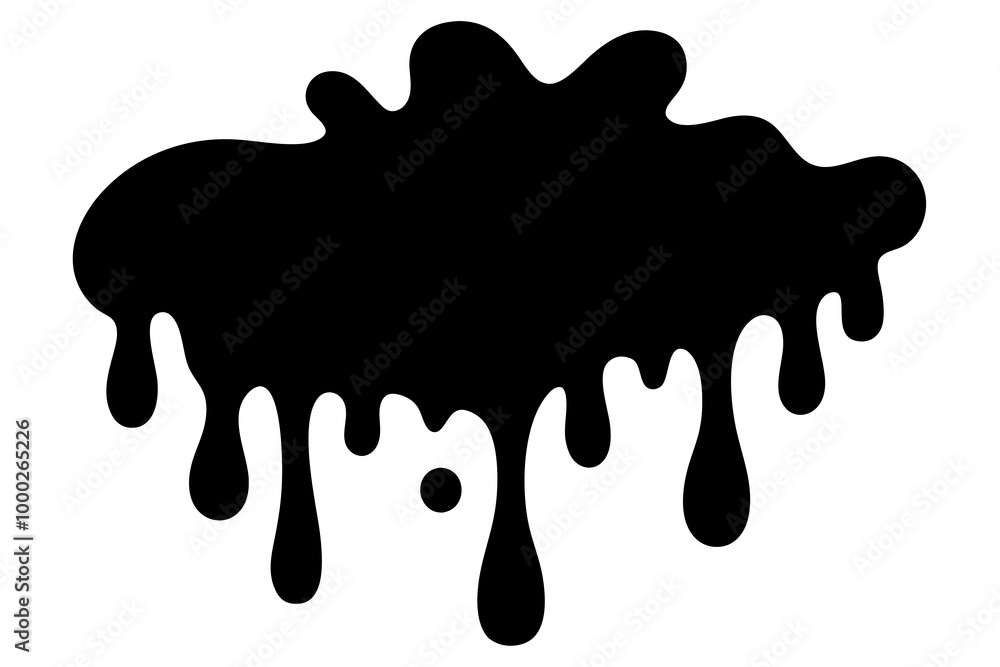 Dripping Slime, Green Goo Spots and Blobs, Halloween Ooze, Mucus Snot. Falling Syrup Drops Dribble Down, Sticky Radioactive Toxic Liquid Isolated On White Background. Cartoon Vector Illustration, Icon