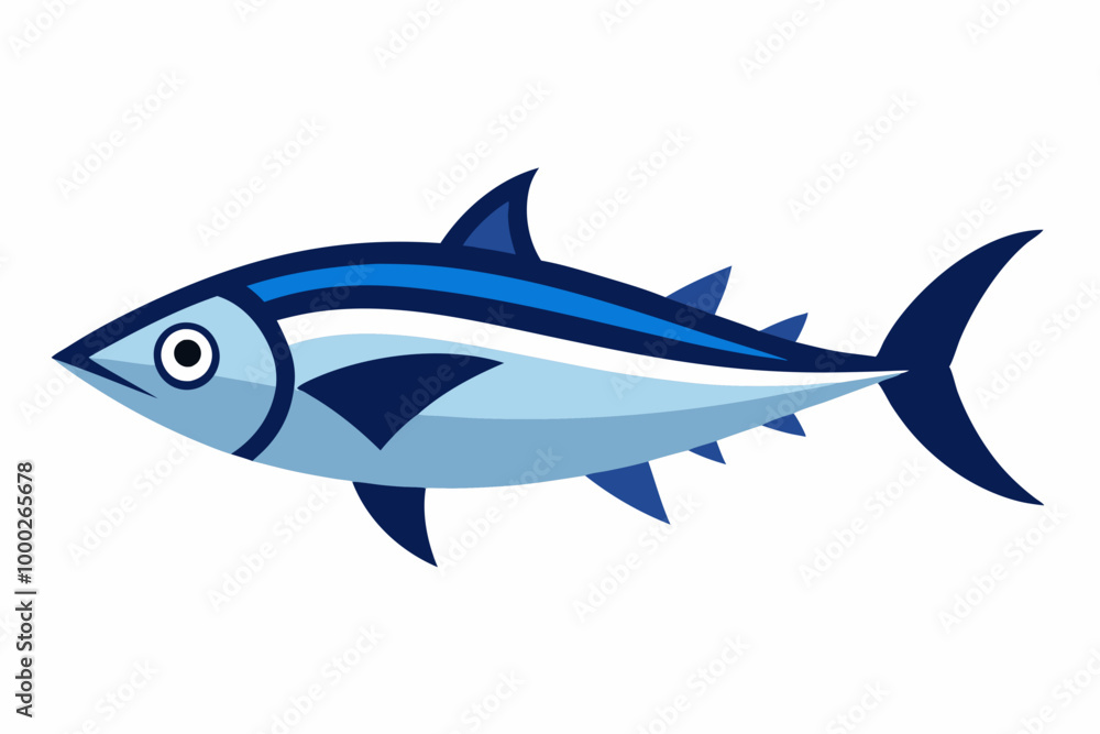 Creative vector design of mackerel fish on a white background Creative vector design of mackerel fish on a white background