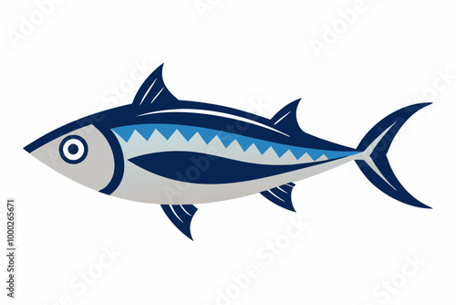 Creative vector design of mackerel fish on a white background