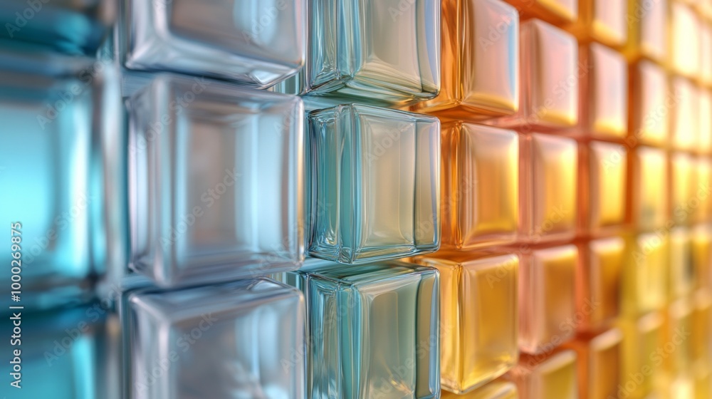 Colorful Glass Blocks Pattern Colorful Glass Blocks Pattern