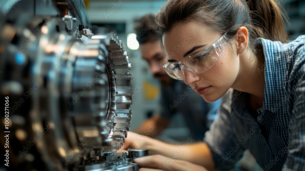 custom made wallpaper toronto digitalEngineer Working on Machinery in Industrial Setting
