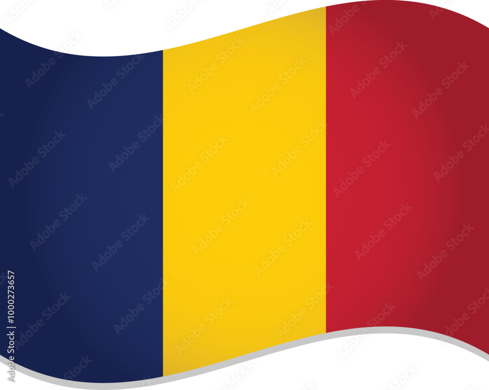 Fototapeta premium Chad Country Official Flag Vector