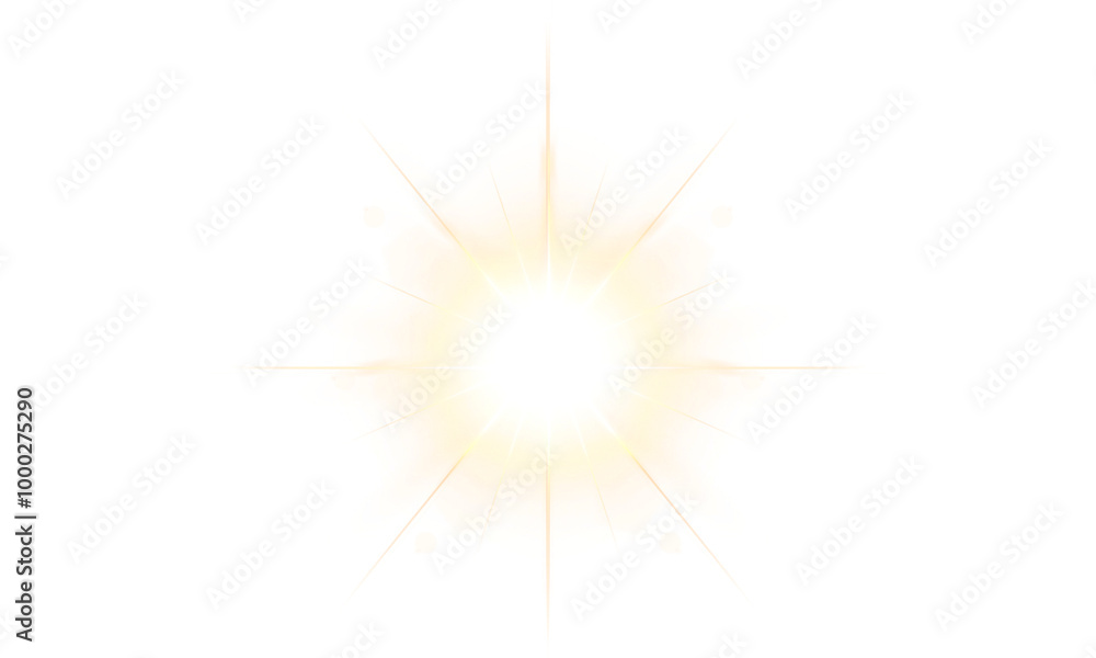 Fototapeta premium Sunlight Glow Effects On A transparent Background