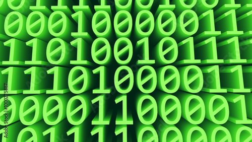 Digital Binary Numbers 0 and 1 Code Background. Abstract Futuristic Binary Code. Technology or Computer Science Hacking Programming Concept Backdrop. Vector Illustration.