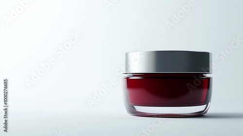 Red cream jar isolated on white background with copy space. Free Download Red cream jar isolated on white background with copy space. - GFXLoad
