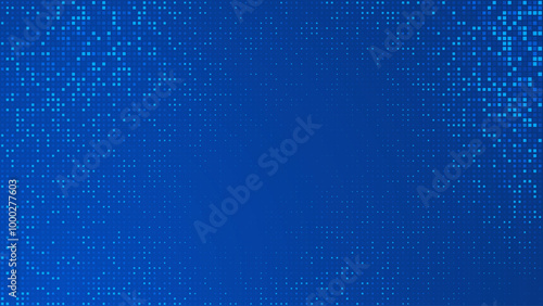 Blue Tech Finance Fintech Background Abstract Pixel Pattern. Abstract Business Tech Science Vector Backdrop.