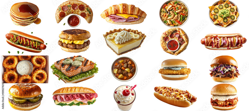 Delicious Variety of Tasty Foods and Snacks Delicious Variety of Tasty Foods and Snacks