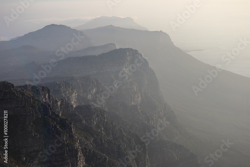 view top of the table mountain