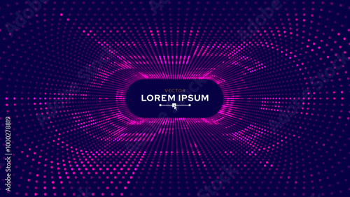 Purple Synthwave Grid Tunnel. Grid Frame Retrowave Party Flyer Background. Round Tunnel Mesh Backdrop. Abstract Digital Background. Vintage Computer Virtual Reality VR Tunnel Tech Vector Illustration.