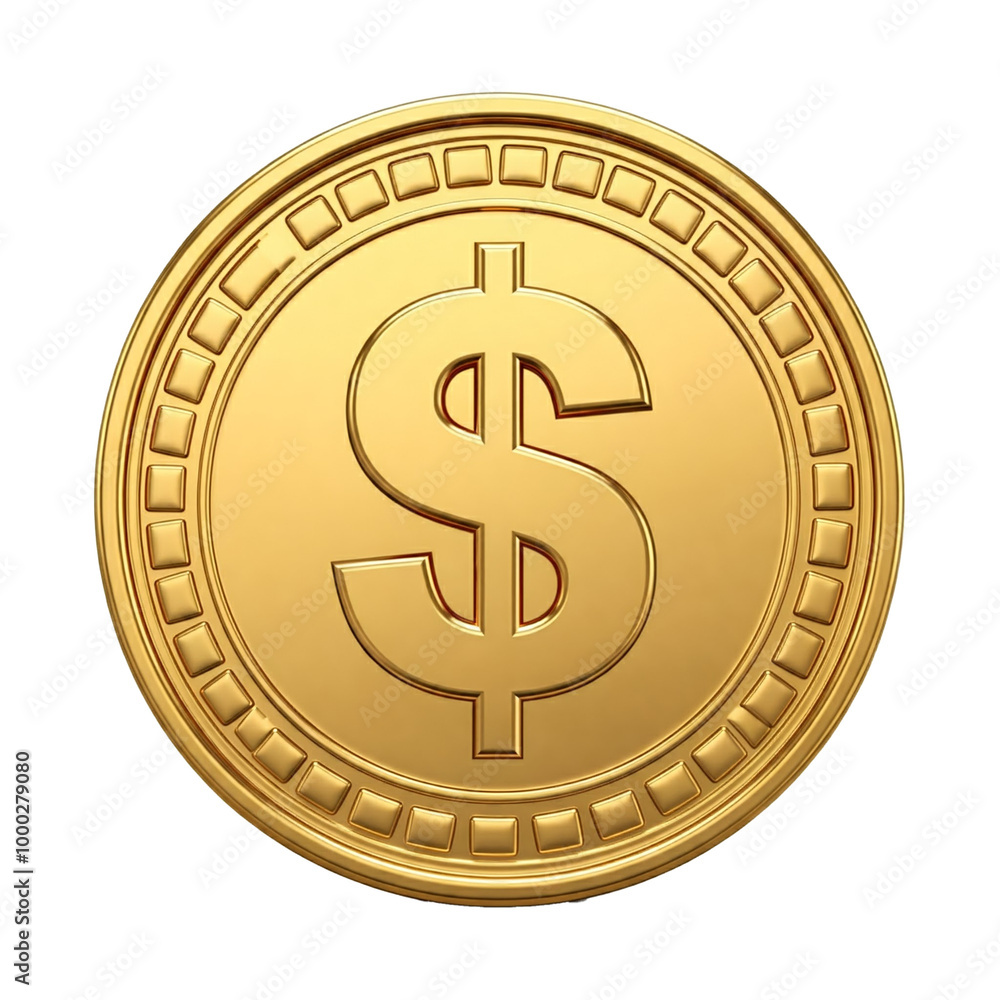coin with dollar sign isolated on white coin with dollar sign isolated on white