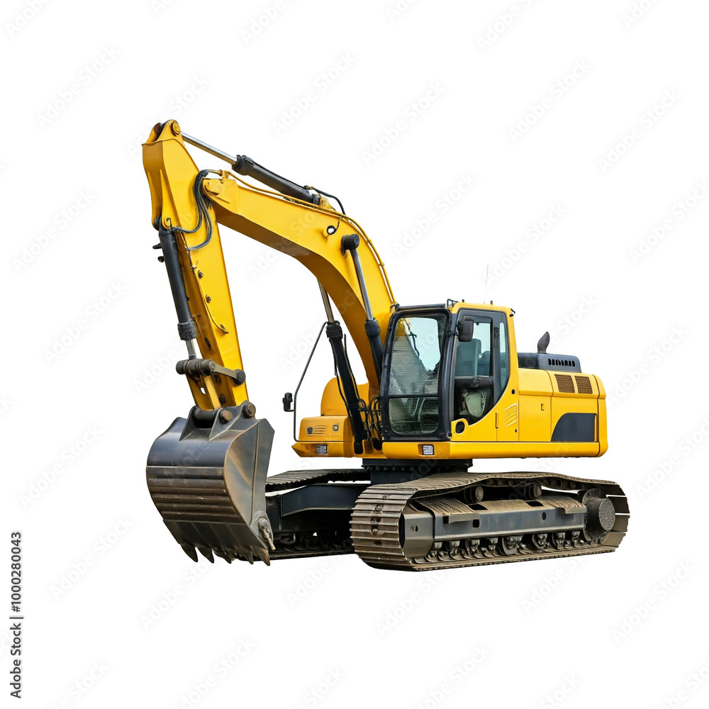 industrial excavator, isolated industrial excavator, isolated