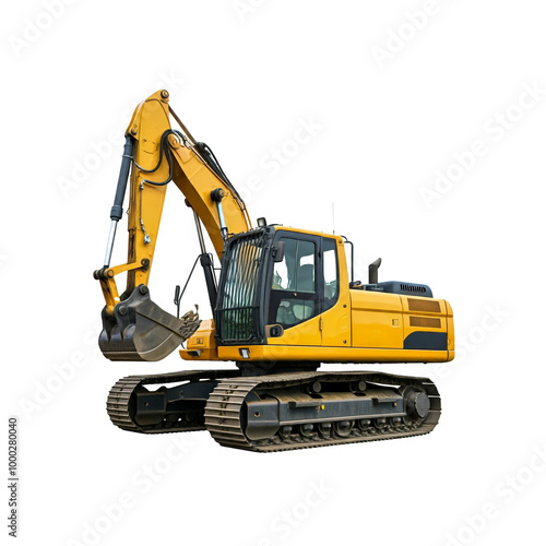 industrial excavator, isolated