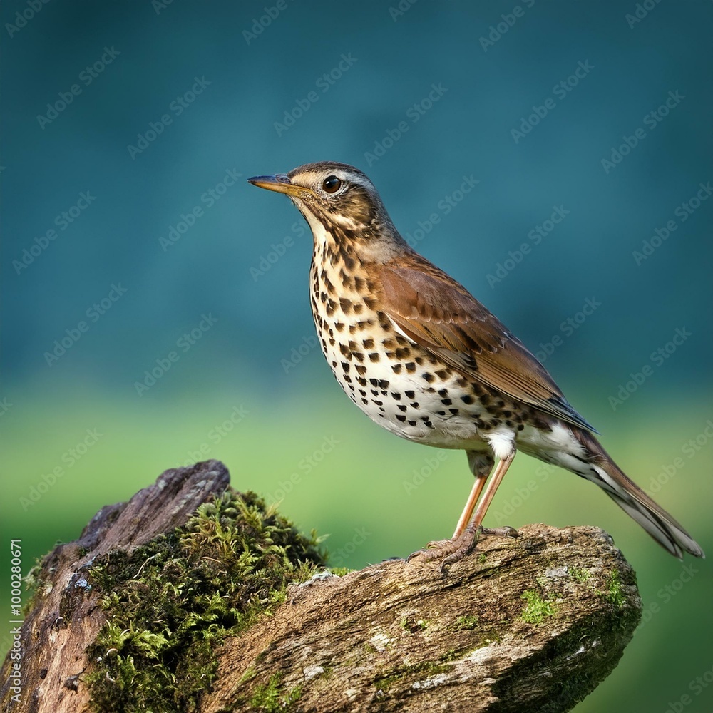Song thrush (Turdus philomelos), AI generated Song thrush (Turdus philomelos), AI generated