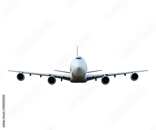 airplane isolated on the white background, frot view photo