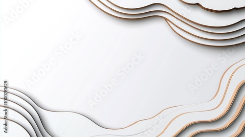 White abstract geometric pattern background, wave and curve abstract background.