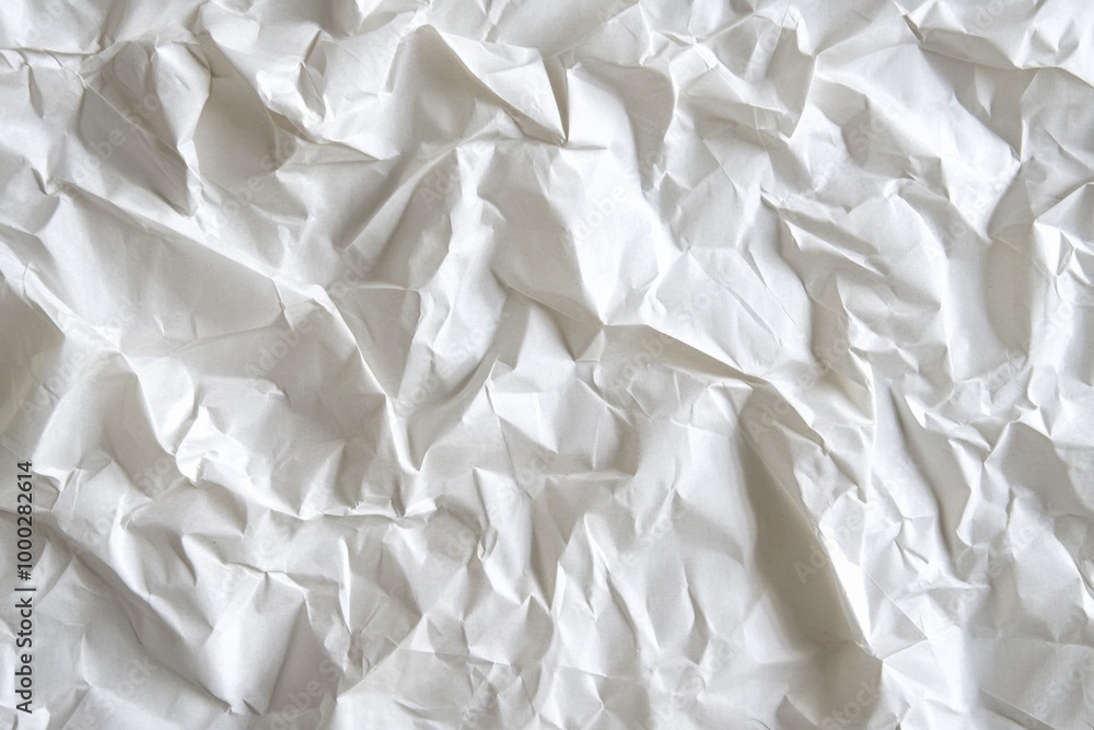Crumpled white paper texture background, isolated, single object Crumpled white paper texture background, isolated, single object